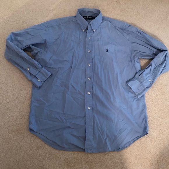 Polo Ralph Lauren Other - Polo Ralph Lauren Blake Two Ply Cotton blue button down shirt size L
